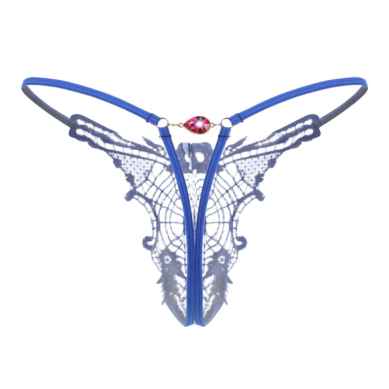 Sexy Underwear Sexy Diamond Spider Web G-string Women's Transparent Temptation Free T-pants Open Crotch Panties Women