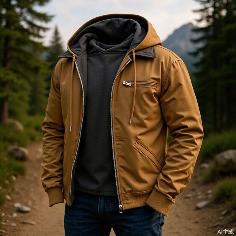European and American Cross-Border E-Commerce Popular Item: Solid Color Hooded Cotton Jacket, Casual Men's Clothing, Fleece-Lined, Zippered Pockets, Oversized Jacket European and American Cross-Border E-Commerce Popular Item: Solid Color Hooded Cotton Jacket, Casual Men's Clothing, Fleece-Lined, Zippered Pockets, Oversized Jacket