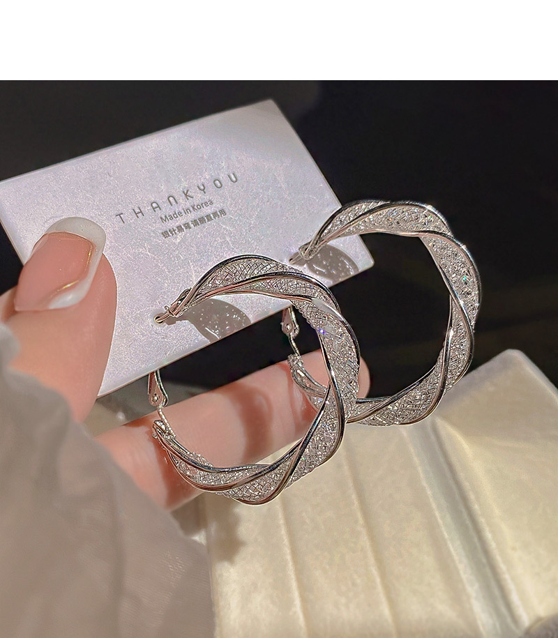 Simple Style Geometric Copper Plating Zircon Earrings 1 Pair