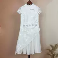 Детское платье Cheongsam с принтом тай-дай, летнее новое стильное детское платье Cheongsam ручной работы из шелка и льна с вышивкой в Гуанси, Юньнань