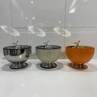 Stainless Steel Double-Layer Egg-Shaped Ice Bucket