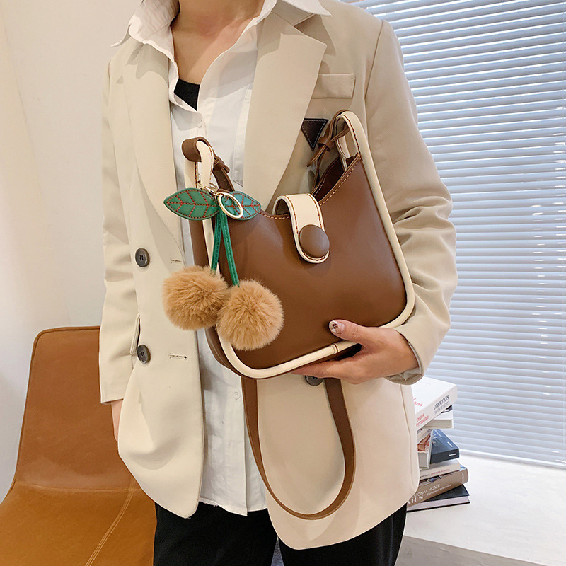 Handmade Diy Crossbody Bag Kit Trendy Color Block Saddle Shoulder Bag_voghion.com