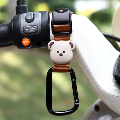 Other Electric Vehicle Accessories | Cute Cartoon High-Value Stroller - brown-webbing-square-buckle-little-brown-bear-long-36cm