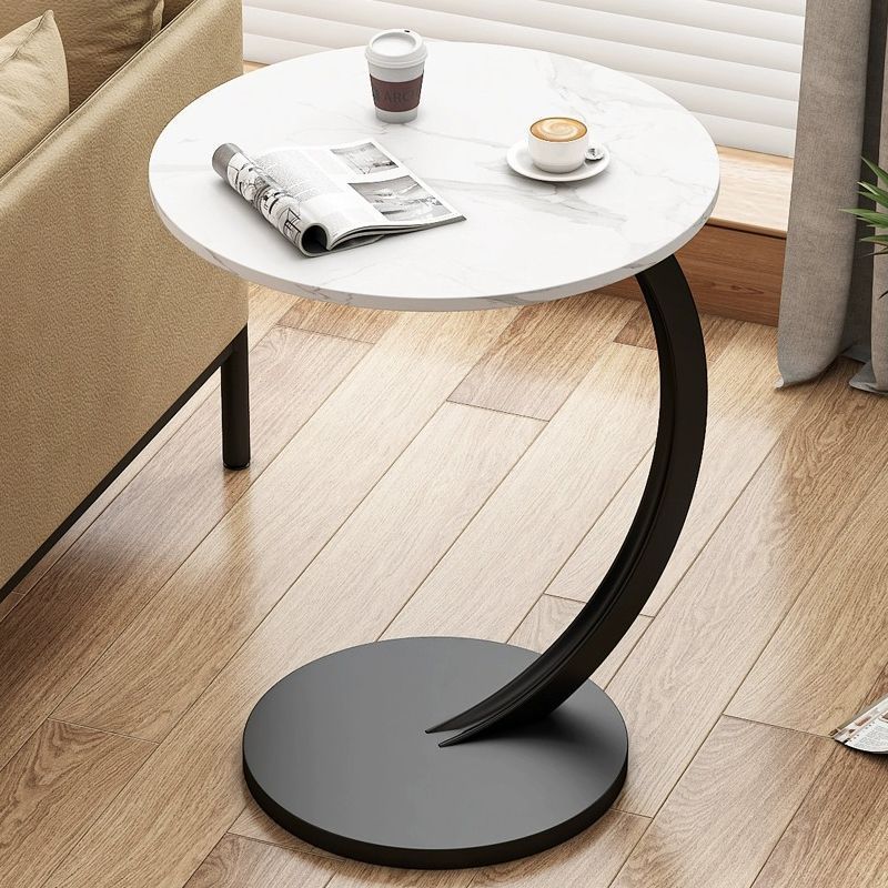 Small Round Coffee Table, Trendy Living Room Sofa Side Table, Movable Bedside Table, Storage Rack, Simple Balcony Table
