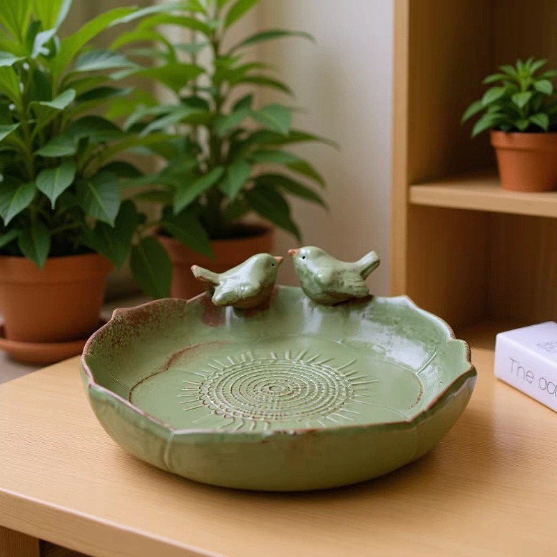 Export and Domestic Sales K-Glazed Ceramic Large-Diameter Creative and Unique Vintage-Style Animal-Shaped Flower Pots with or Without Holes on the Bottom
