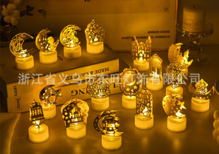 Cross-Border Hot Selling Led Candle Light Oil Light Middle Eastern Gulbon Holiday Light Muslim Night Light Ornament Atmosphere Light