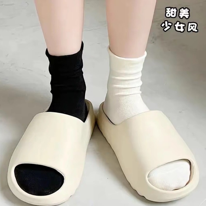 冰冰袜女夏季薄款袜子白色防臭月子中筒袜夏天无骨堆堆袜|undefined
