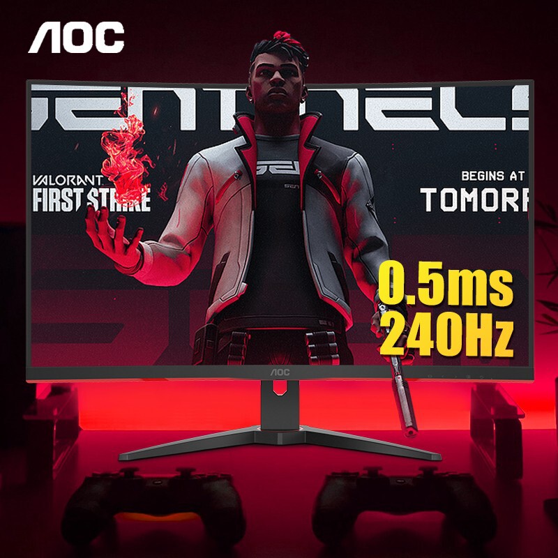 Aoc C32G2Ze Curved High Brush 240Hz E-Sports 0.5Ms High-Definition Computer Desktop Lcd Monitor