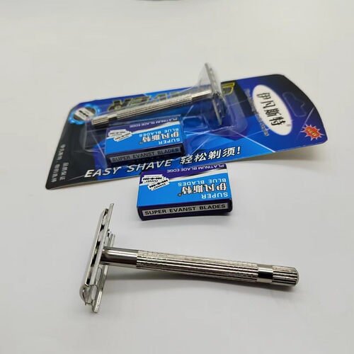 Evanste 802 razor holder plus two blades manual razor hotel disposable supplies wholesale