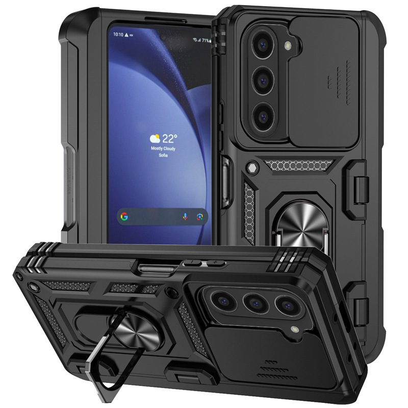 Suitable for Samsung Z Fold7/6 Sergeant Push-Window Anti-Fingerprint Phone Case Foldable Galaxy Z Fold5 Protective Cover