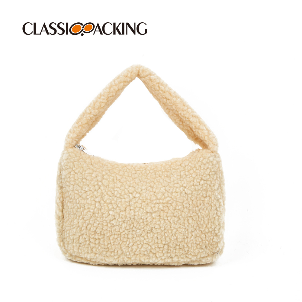 2022 Otoño e Invierno bolsa de felpa red rojo mismo estilo de gran capacidad portátil de Las Mujeres Bolsa de Felpa bolsa de lana de cordero axila