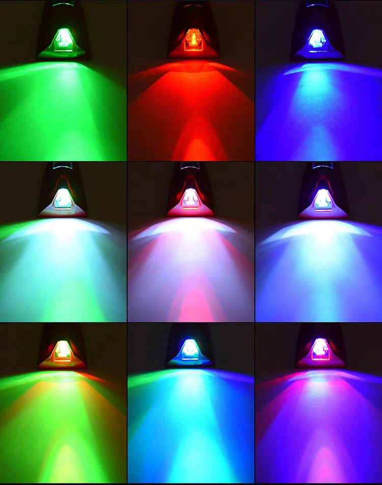 Shark Fin Solar-Powered Flashing Light Car Antenna Warning Light Roof Alarm Flashing Light Sensor Car Ambient Light