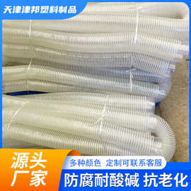 PVC螺旋吸尘软管32-400纺织机械塑料风管 可定尺工业排风吸尘软管