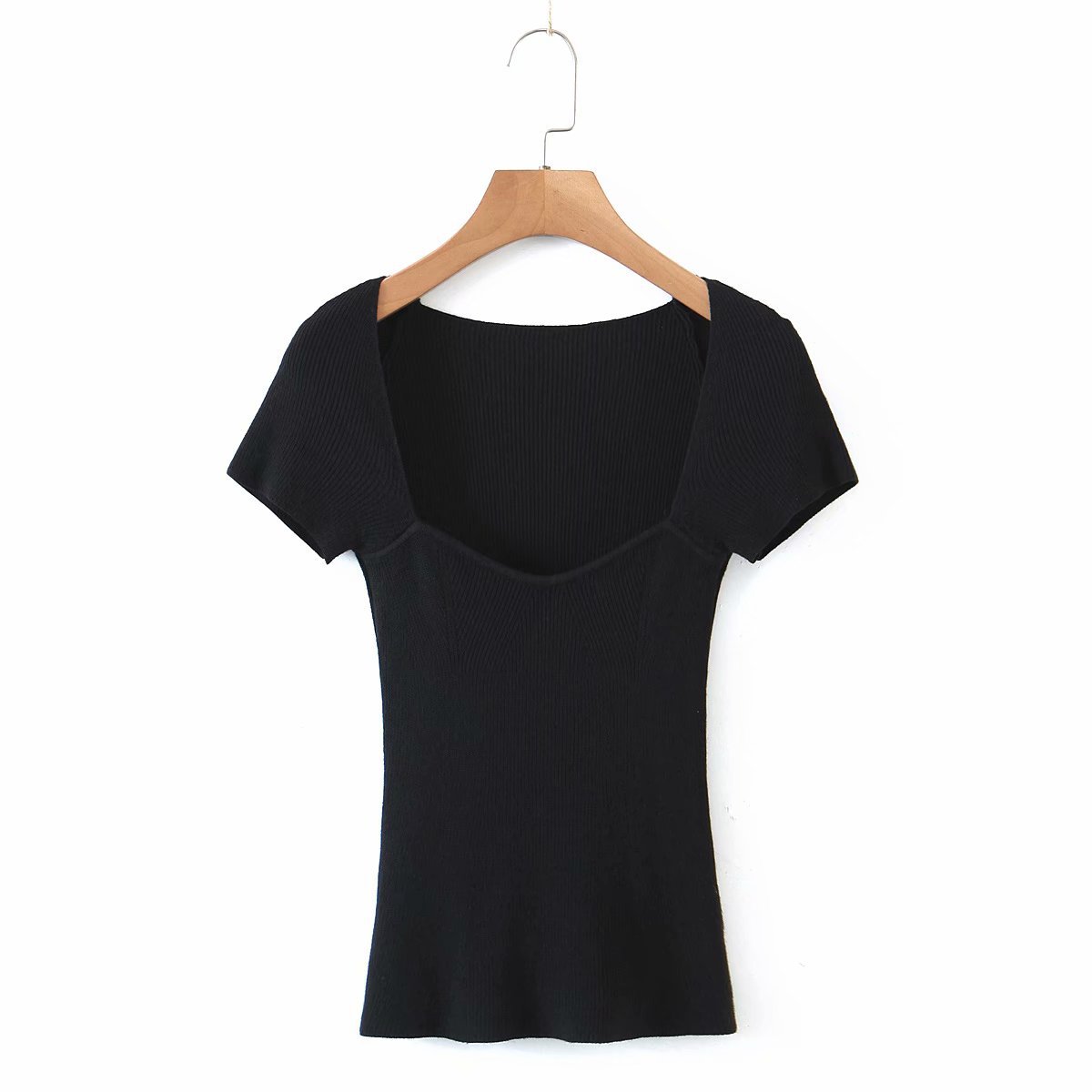 sexy low-neck short-sleeved sweater NSAM27837