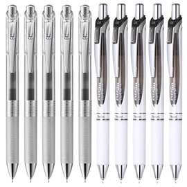 左撇子中性笔自由书写速干按动左手专用笔水性签字笔0.5mm黑笔芯