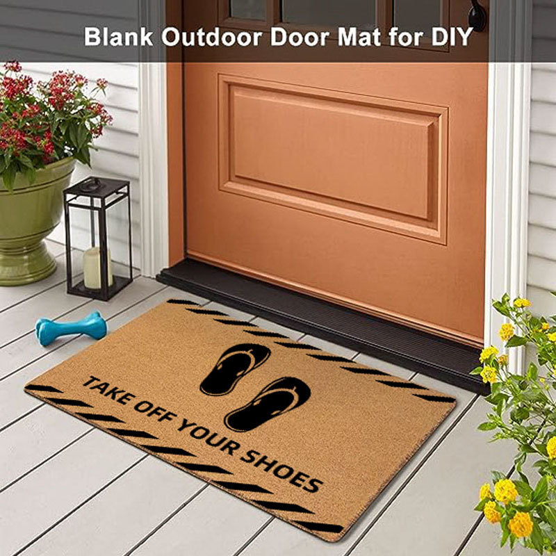 Amazon floor mat cross-border hallway imitation coconut palm door entrance non-slip door mat mud scraping dust removal non-slip floor mat direct sales