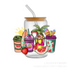 Fruit coffee transparent crystal, waterproof sticker