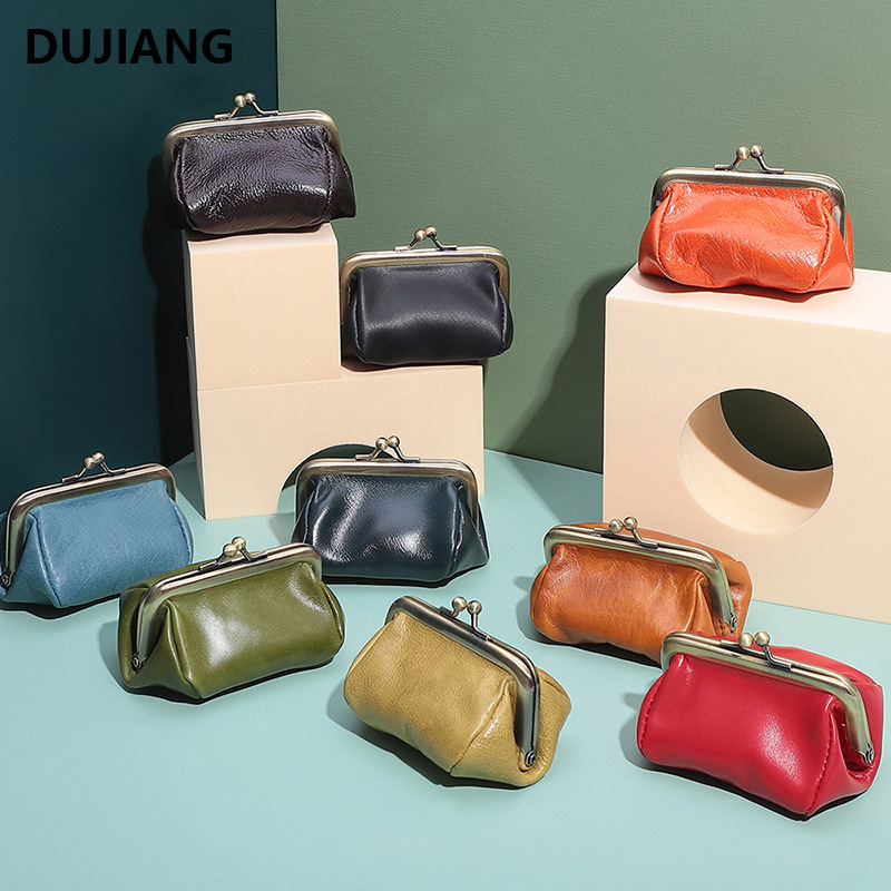 New Coin Purse Vintage Creative Mini Storage Mouth Gold Bag Japanese Handmade Genuine Leather Coin Purse Cowhide Earphone Bag New Coin Purse Vintage Creative Mini Storage Mouth Gold Bag Japanese Handmade Genuine Leather Coin Purse Cowhide Earphone Bag
