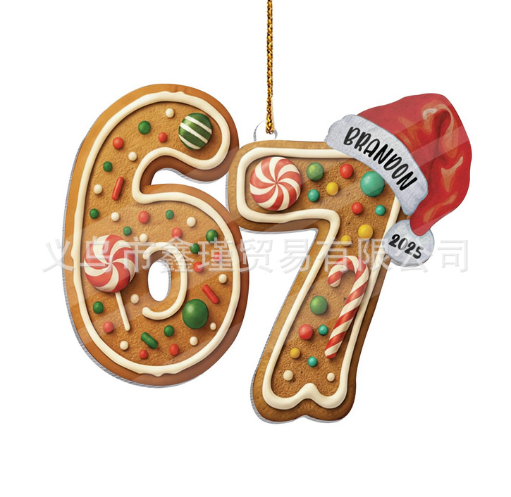 Ventas transfronterizas calientes seisseven67 seis siete decoraciones de Navidad acrílicas decoración divertida