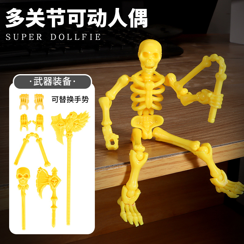 Yellow knuckle man (2 types of hands + 4 weapons) opp bag