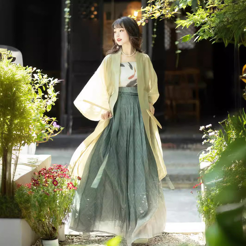 Han Yukui Green original genuine goods Song Han clothing women's daily improved sling Changgan Temple chopsticks lightweight New