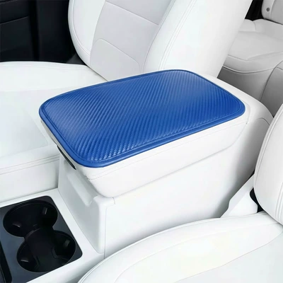Heightening Pad, Car Central Armrest: Armrest box pad - deep-blue-flat-style