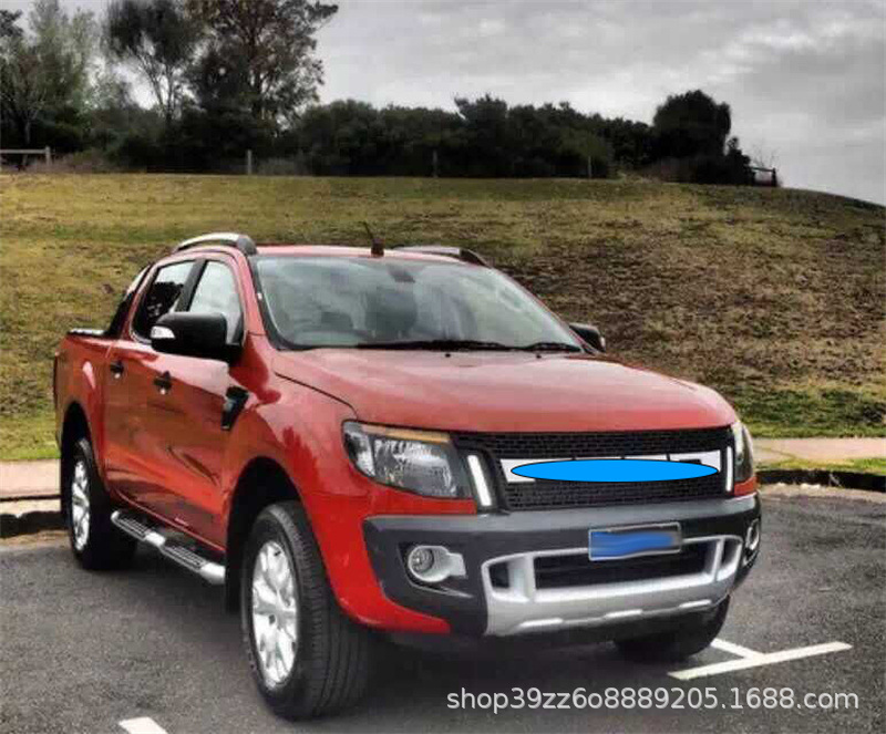 Suitable for 12-14 Ford FORD ranger net modification front face T6 pickup truck with light net grille