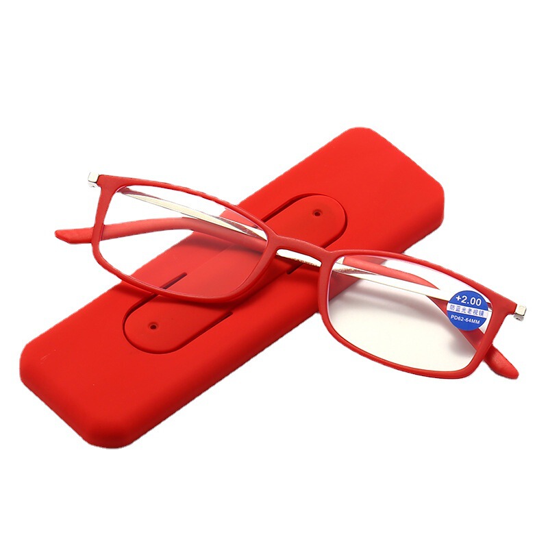 Ultra-light paper reading glasses middle-aged anti-blue light reading glasses portable men's and women's mobile phone holder reading glasses wholesale
