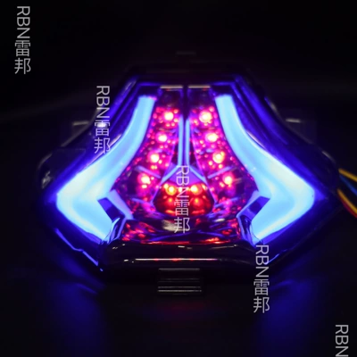 New Yamaha R3 R25 Tail light - daytime-warning-blue-red-steering-yellow