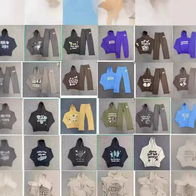 Трансграничная сломанная планета, европейский и американский модный бренд, свободный костюм с капюшоном и буквенным принтом для мужчин и женщин, пары