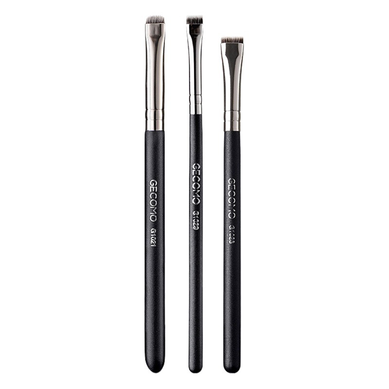 El pincel para delineador de ojos GECOMO no absorbe el producto, fácil de usar, pincel plano en forma de hoja, pincel en forma de arco, pincel para maquillaje del contorno de ojos.
