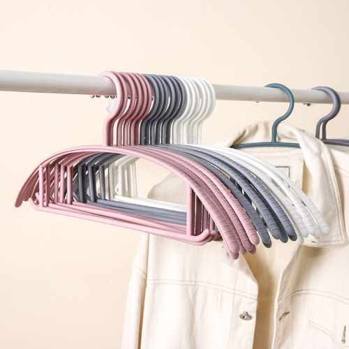 Seamless clothes hanger household adult non-slip plastic semi-circle clothes hanger bold adult clothes drying rack clothes clothes hanger wholesale
