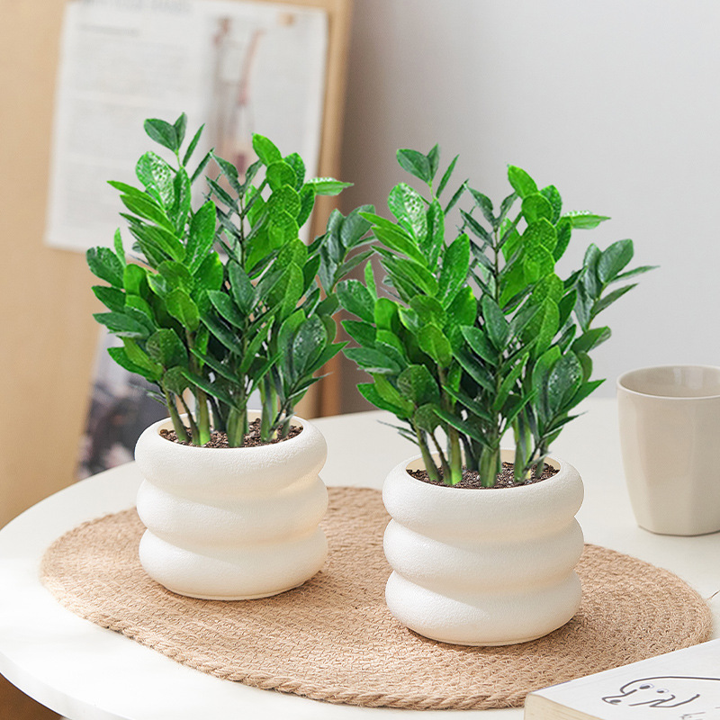 Money Tree Potted Plants Are Easy to Maintain in All Seasons, Indoor Living Room Balcony Green Plants Purify the Air, Office Desktop Plants and Florals