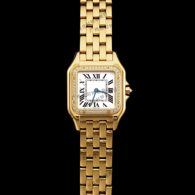 Popular Cartier Santos Series Quartz Mechanical Women's Watch with Roman Dial, Vintage Square Design, Diamond-Studded, Waterproof Watch Popular Cartier Santos Series Quartz Mechanical Women's Watch with Roman Dial, Vintage Square Design, Diamond-Studded, Waterproof Watch