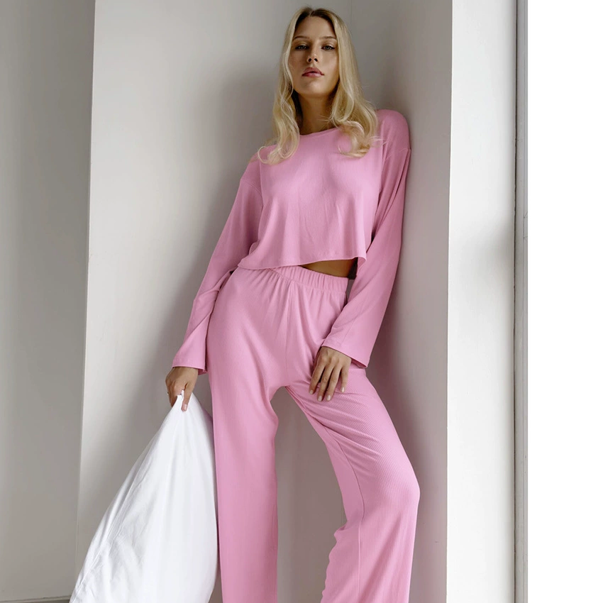 (Cross-border trading), demi-season fashionable comfortable purple long-sleeve, trousers, pijama, set, oversize