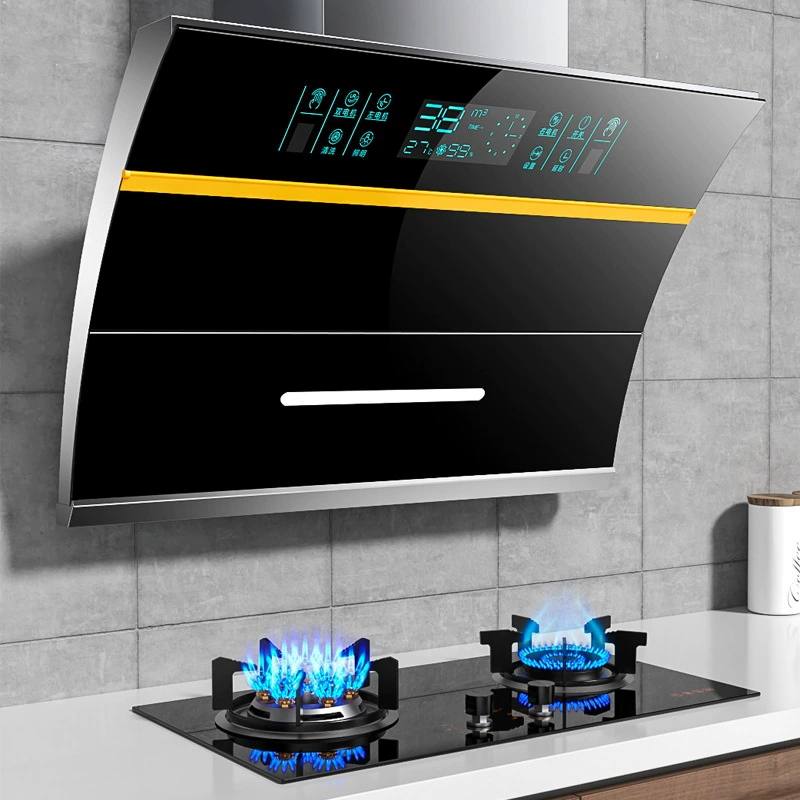 Side-Suction Range Hood, multi-width (750/830/900) with dual- or single-motor options, auto-clean