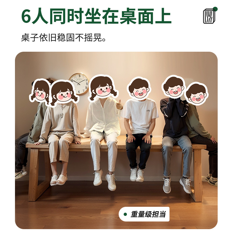 Mesa de comedor simple, mesa de comedor doméstica pequeña, mesa de comedor rectangular, tabla de madera, combinación de una mesa y cuatro sillas