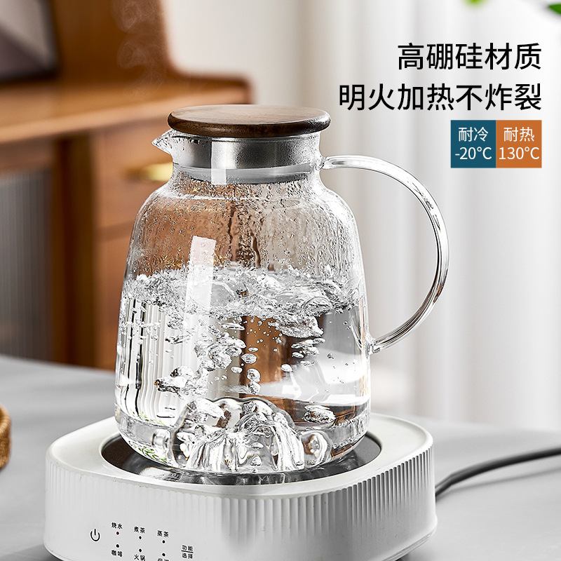 家庭用コールドケトルガラス高温耐性家庭用大容量食品グレード高ホウケイ酸増粘水貯蔵茶冷水カップ|undefined