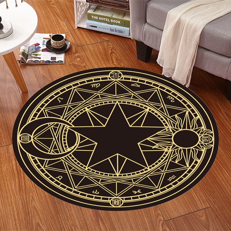 Cartoon Cute Girl Sakura Diatom Mud Floor Mat Living Room Wheelchair Hanging Chair Decoration Magic Carpet