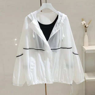 Women's Summer Sun Protection Clothing Summer 2025 New Korean Casual Wear Summer Loose Trendy Thin Hooded Sun Protection Shirt