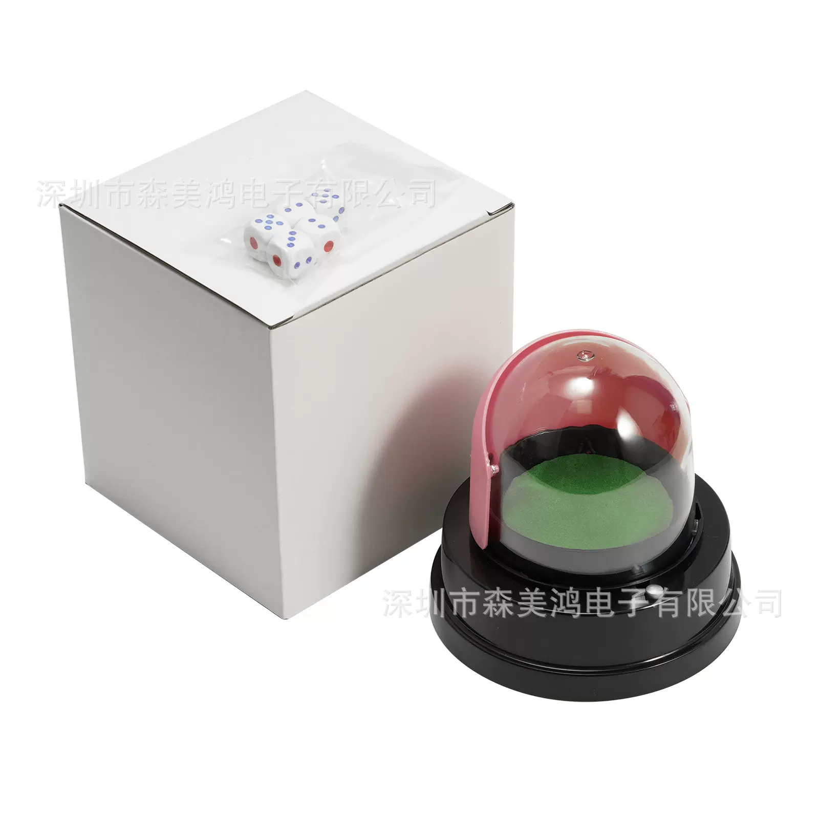 源头厂家直发电动骰盅半盖 大话骰盅KTV酒吧派对用品DIY电动骰盅