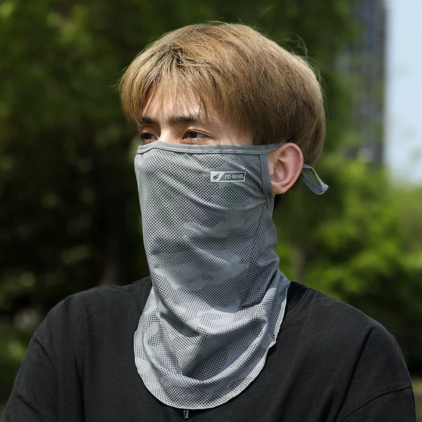 Ice Silk Camouflage Color Ice Sleeve Summer Sun Protection Cycling Mask Men's Outdoor Mountaineering Anti-Uv Neck Protection Windproof Sleeves