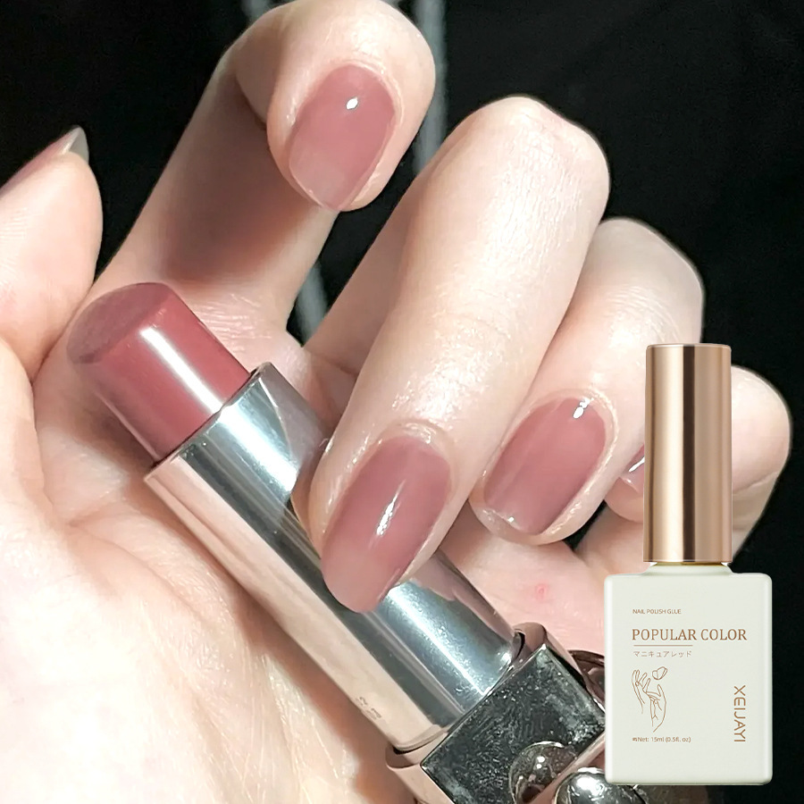 Pure Color new white nail polish glue nude transparent nail polish shop special high-grade nail polish lasting firm Factory wholesale