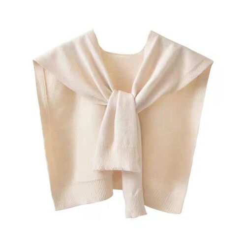New Ice Silk Spring and Autumn Fashion Comfy Knit Shawl for Women, Korean Style, External Knot Multi-functional Decorative Cardigan Trend