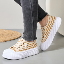 2023春夏新款时尚厚底帆布鞋女ins潮流百搭休闲运动鞋韩版休闲鞋