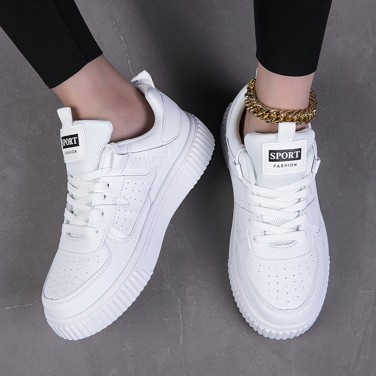 Корейская версия модных туфель на толстой подошве