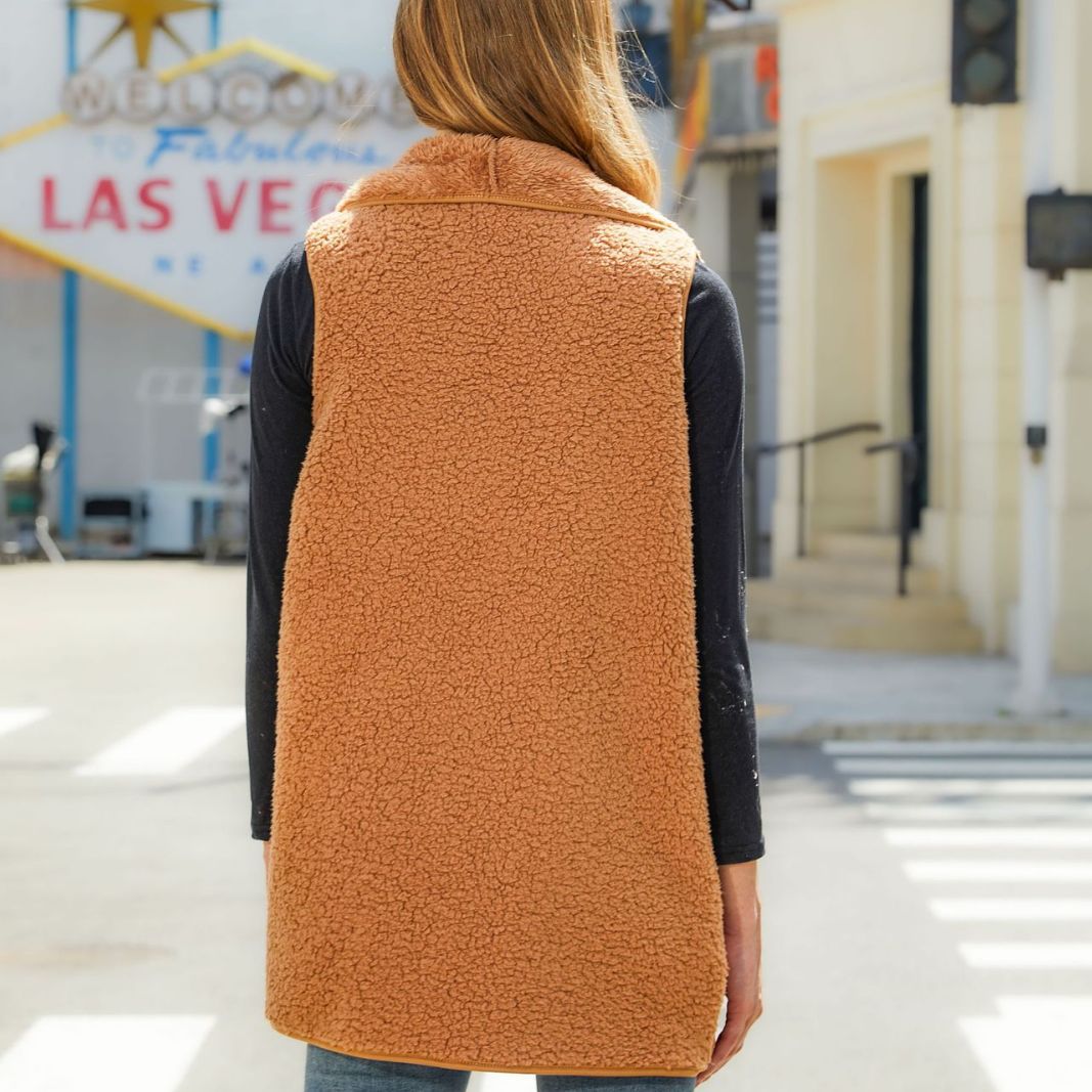 2023 flash terciopelo ropa de mujer europea y americana otoño nueva moda todo partido felpa costura cardigan chaleco sin mangas para mujeres