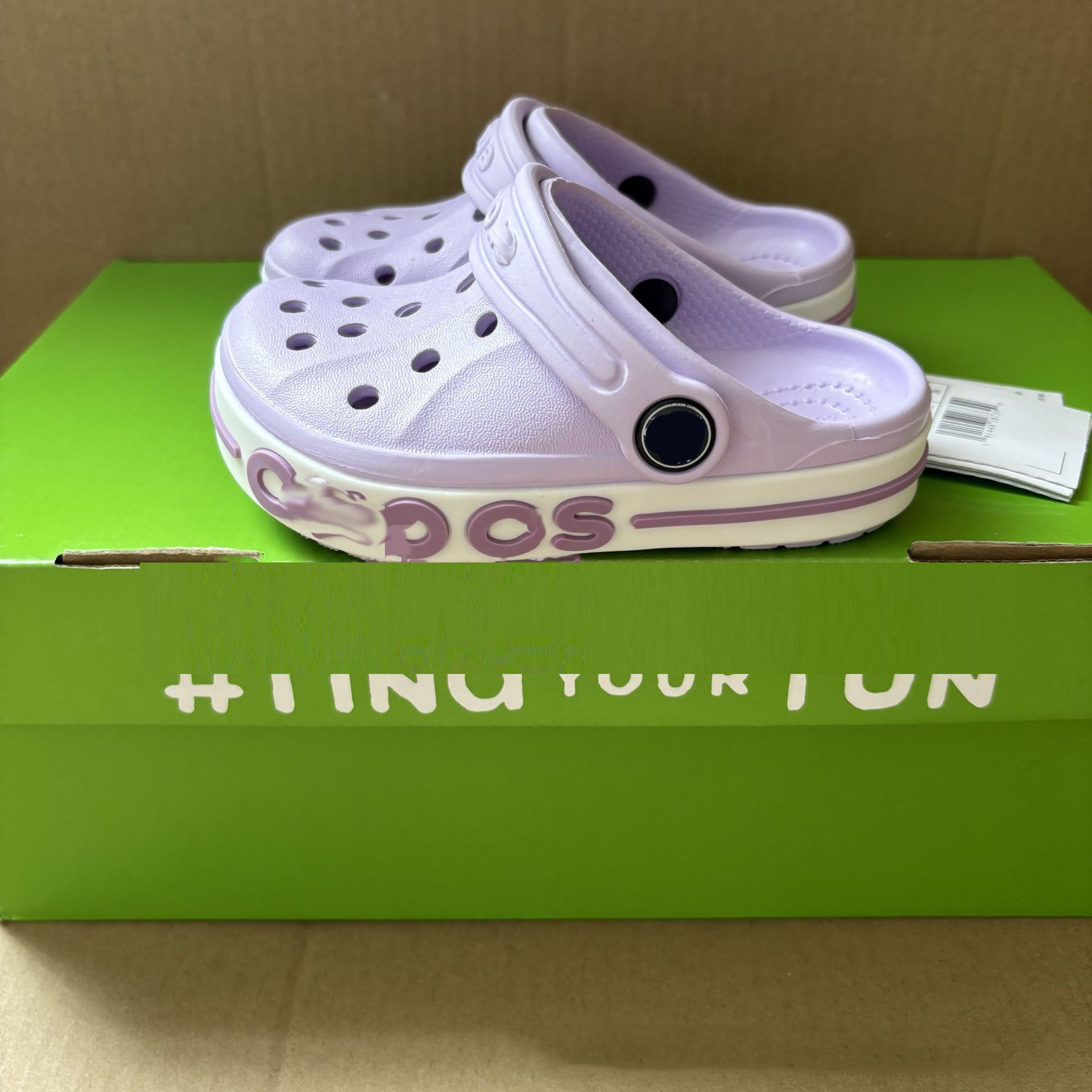 Children's Little Beiya Croc Shoes Kajia Girls' Beach Shoes Baotou Wear-Resistant Anti-Slip Boys and Girls Eva Parent-Child Slippers