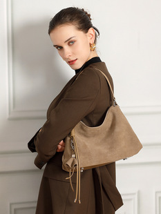Summer elite elegant capacious retro matte leather one-shoulder bag