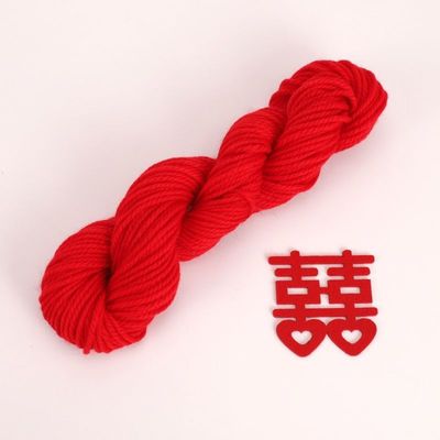 红绳批发中粗毛线团大结婚办喜事用庆头绳专用手工编织一件批发|ru
